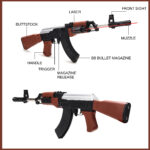 AK 47 Style Toy Gun - Laser & BB Bullets | Velinor - Image 5